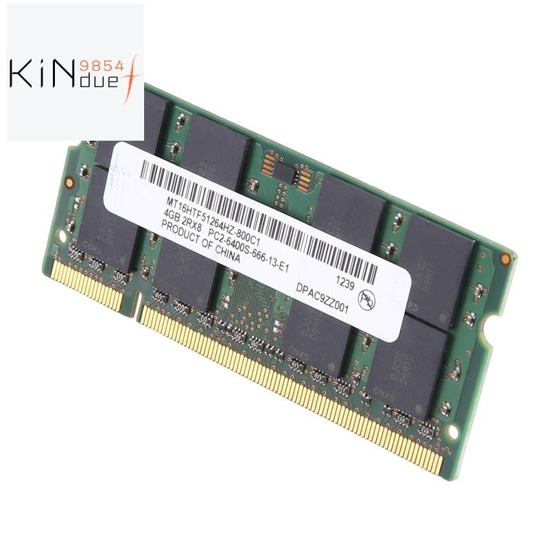 【kindue9854f 】 สําหรับ MT DDR2 4GB 800Mhz RAM PC2 6400S 16 ชิป 2RX8 1.8V 200 Pins SODIMM สําหรับหน ่ วยความจําแล ็ ปท ็ อปใช ้ งานง ่ าย