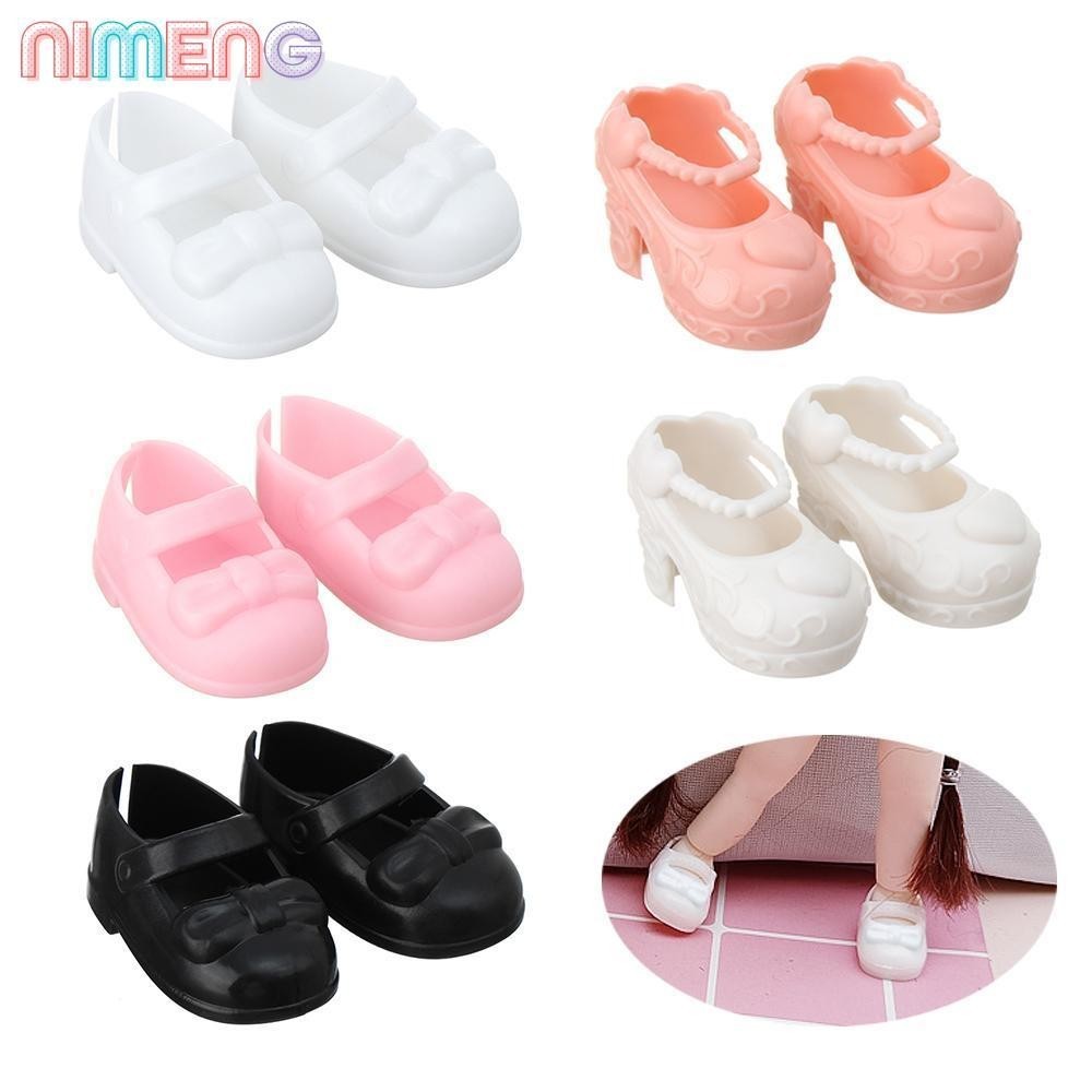 Nimeng รองเท้าตุ๊กตาน่ารัก สีชมพู สีขาว สําหรับตุ๊กตาเด็กอ้วน 1 คู่