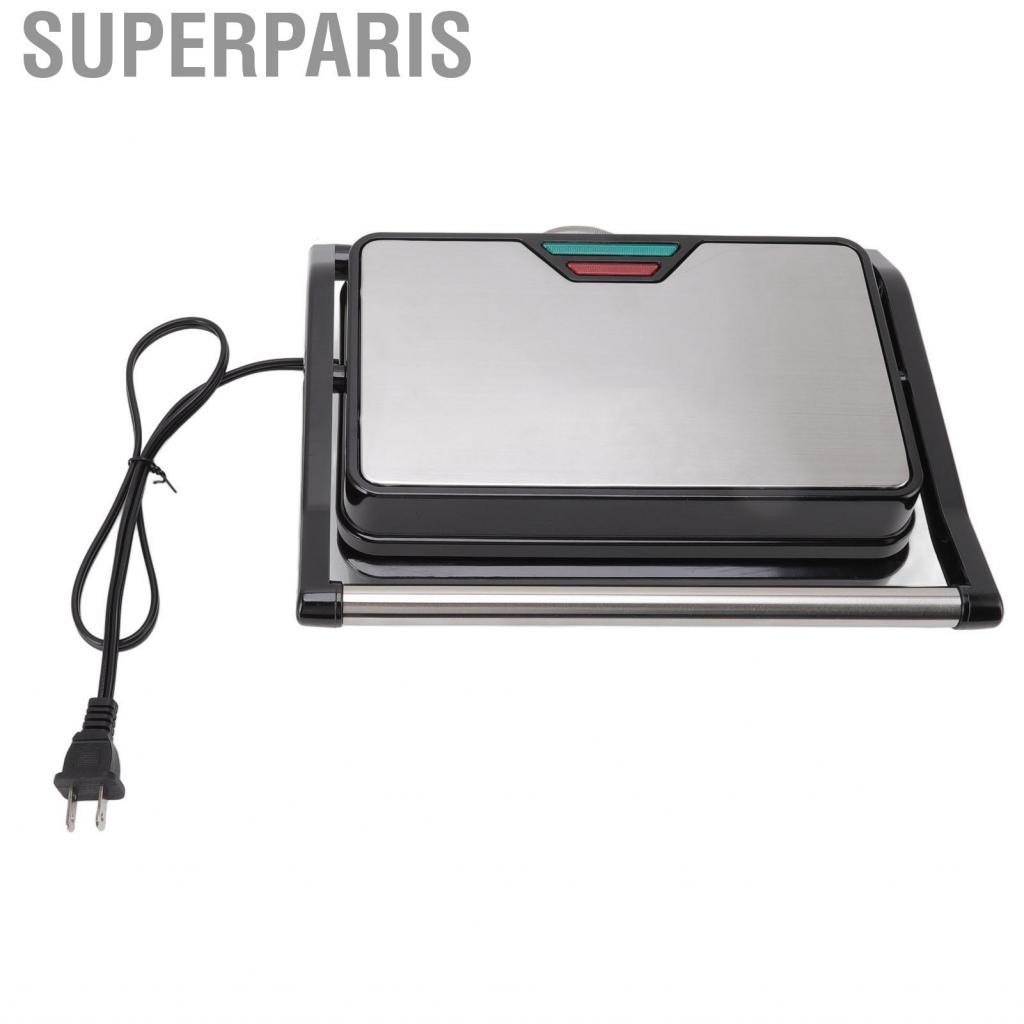 Superparis Panini Press Maker 850W Electric Indoor Grill Nonstick Stainless Steel