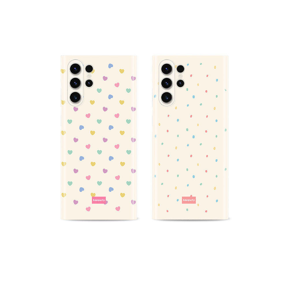 เหมาะสําหรับ GalaxyS23Ultraเคสโทรศัพท์Samsung note20 รวมทุกอย่าง 22 + ญี่ปุ่นเกาหลีฟิล์มNiche High-End Insสไตล์ 10plus Shock-Resistant HardสีLove Polka Dotป้องกันกรณีหญิงสไตล์ใหม่
