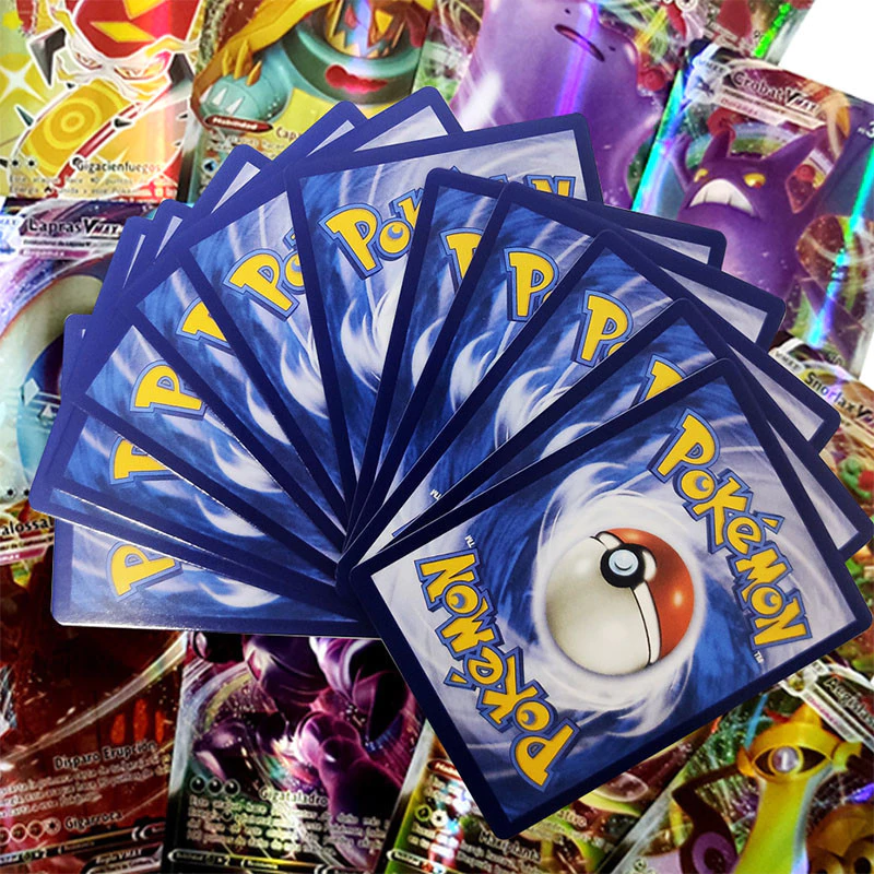 100 ชิ้น/กล่องการ์ดโปเกมอนของเล่น 100VMAX GX EX MEGA Battle เวอร์ชันภาษาอังกฤษ Charizard Pikachu การ์ดผู้ใหญ่เด็กของเล่น thumbnail 10
