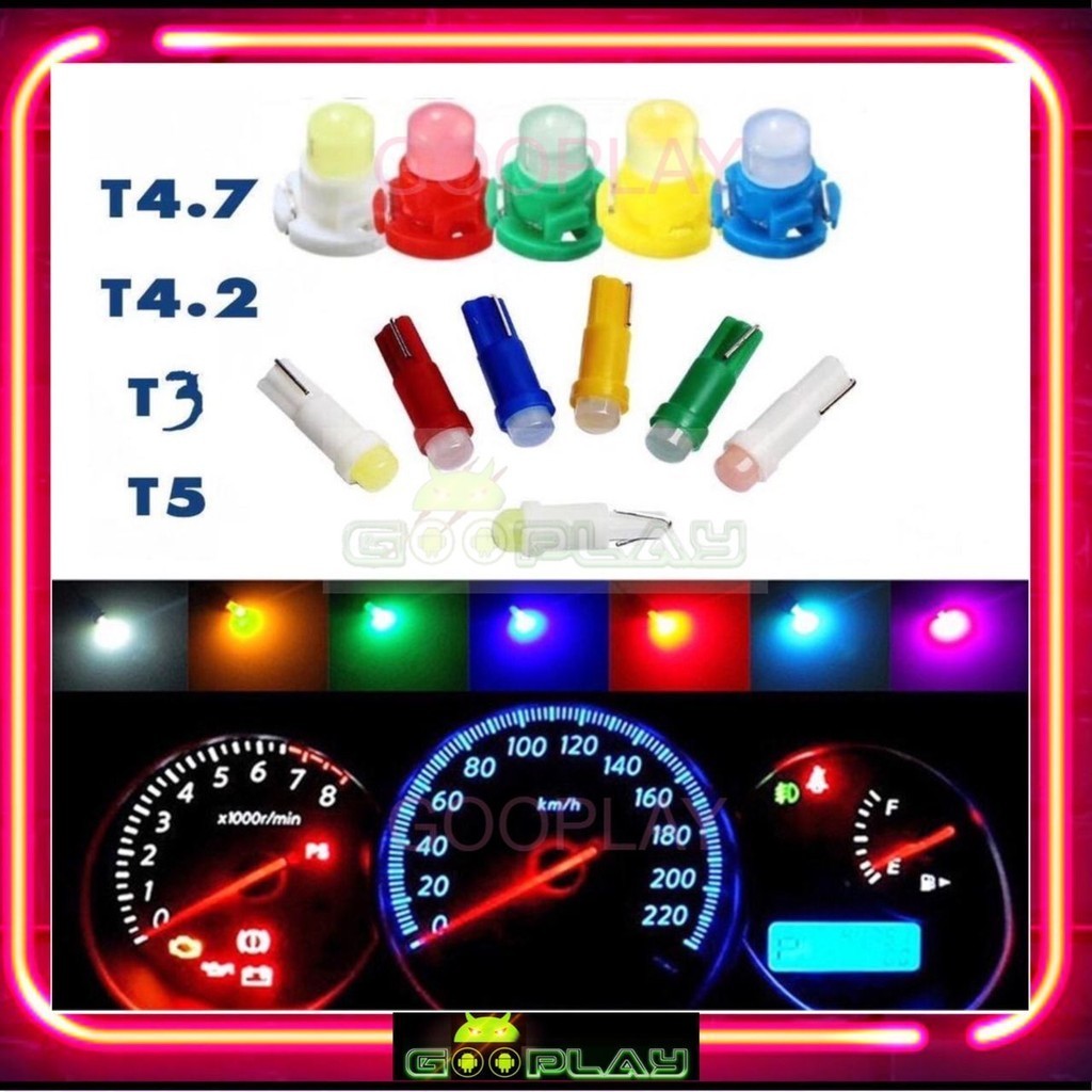 1pcs T5 T4.7 T4.2 T3 SMD Wedge Instrument Dashboard รถเมตรหลอดไฟ LED