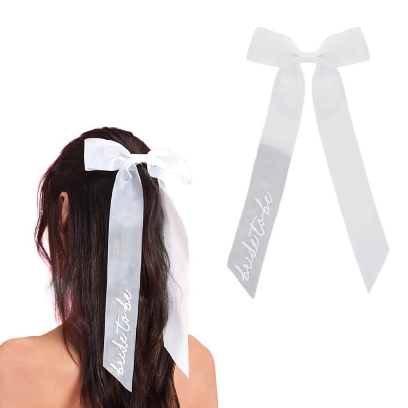 Cadiling เจ้าสาวงานแต่งงาน Veil Tulle ผม Bows Elegant Hair Veil เจ้าสาวผม Decors