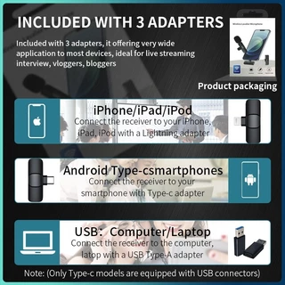 K9 ไมค์โครโฟนไร้สาย Wireless Microphone ชาร์จไฟเข้ามือถือขณะใช้งานได้ ไมค์ไร้สาย หนีบปกเสื้อ ไมค์ไลฟ์สด แบบพกพา