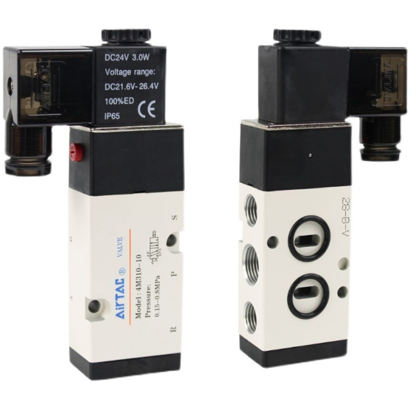 Air AirTac Solenoid Valve Two-Position Five-Way Check Valve Side Plate Electronic Valve 4M310-10 แผ่