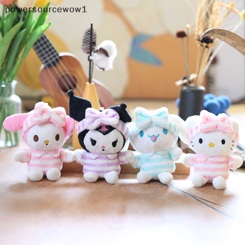 Wow 12 ซม. Kawaii อะนิเมะตุ๊กตาของเล่นน่ารักการ์ตูน Kuromi Melody Cinnamoroll Hello Kitty ตุ๊กตาตุ๊ก