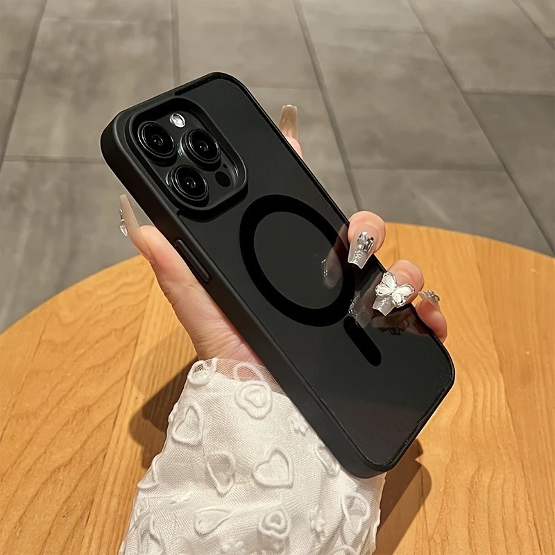 เคสมือถือใสแฟชั่น เหมาะสําหรับ iPhone 11 12 13 14 15 Pro Max X XS Max XR 7 8 Plus 13 Mini 12mini SE ฝาครอบคันโยกนิรภัยชายและหญิงที่สมบูรณ์แบบ