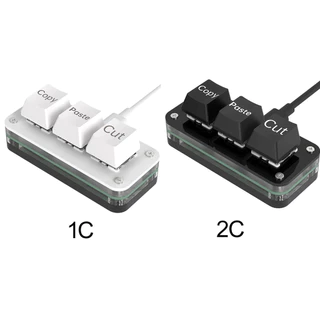 Rgb Mini Cut Copy Paste แป้นพิมพ์ 3 คีย์ USB Type-C สำหรับเกมมิ่ง