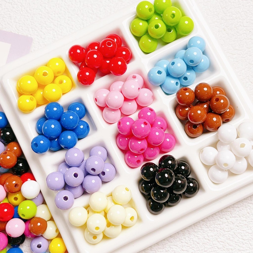 200pcs 6 มม.รอบหลวมลูกปัด DIY หัตถกรรมอะคริลิค Soild สีสําหรับเครื่องประดับทําอุปกรณ์เสริมผลการค้นหา Handmade วัสดุ