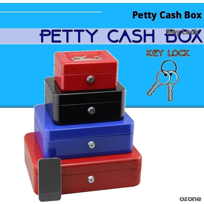 แบบพกพา Petty Cash Money Box Safe Key Lock
