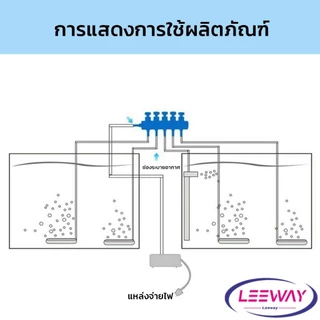 Lee ตัวแยกสายปั๊มอากาศสำหรับตู้ปลา อุปกรณ์ปั๊มลมตู้ปลา Aquarium Air Splitter