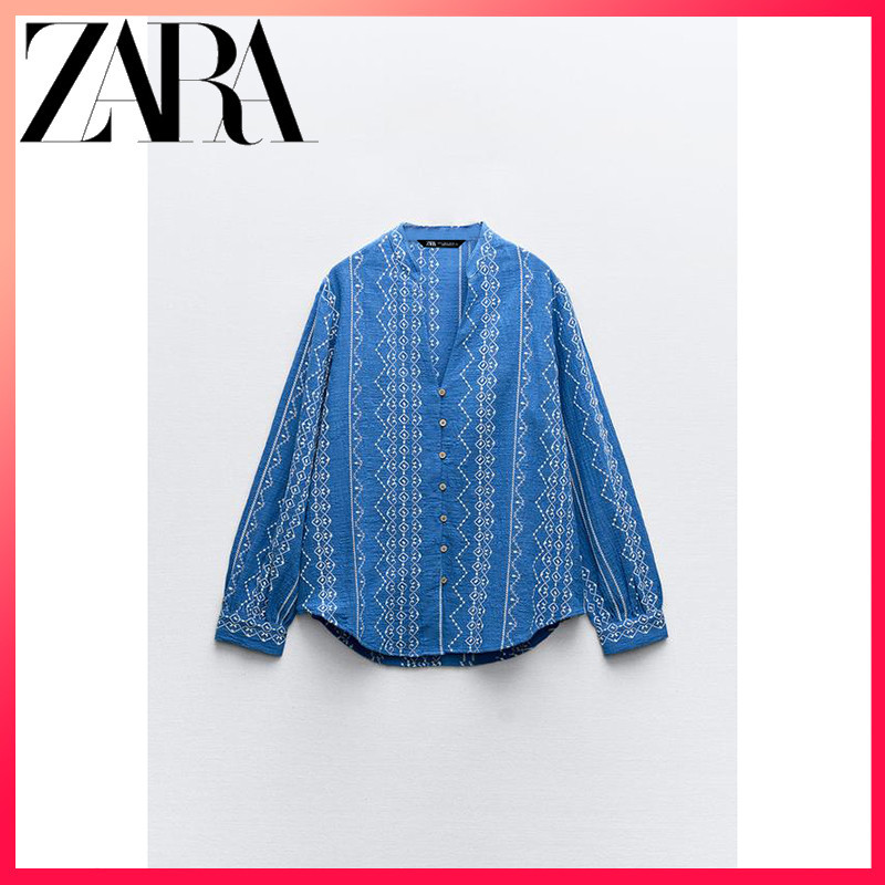 Zara 24 เสื ้ อเชิ ้ ตปักผู ้ หญิงฤดูร ้ อนใหม ่