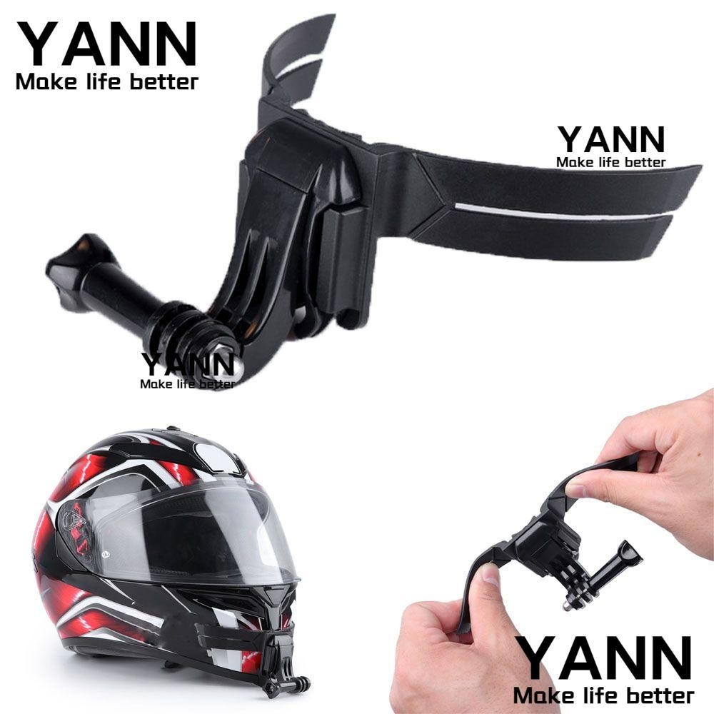 Yann1 หมวกกันน ็ อค Chin Mount ถอดอุปกรณ ์ เสริมกีฬากลางแจ ้ งสําหรับ Hero 7 8 9 10 สีดํา
