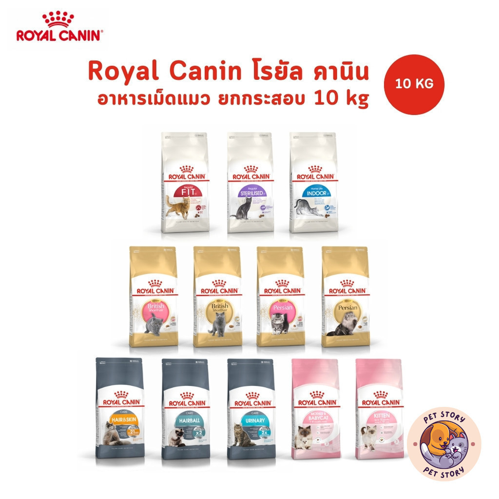 Royal Canin อาหารเม็ดแมว ลูกแมว แมวโต รวมสูตร ขนาด ยกกระสอบ 10 kg