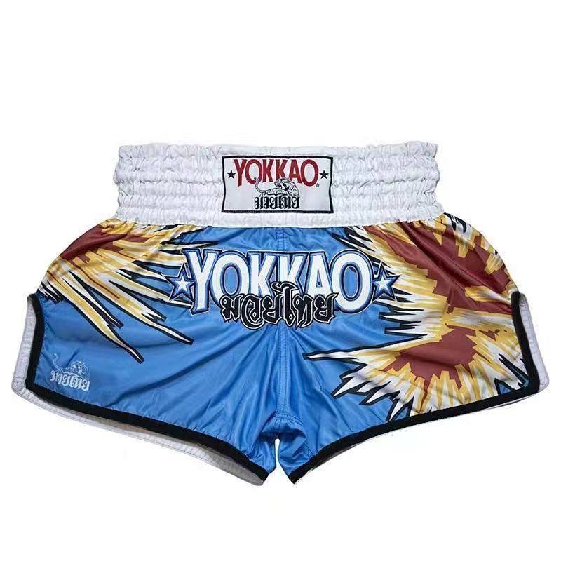 Yokkao Muay Thai Shorts Boxing Combat Fighting Sanda Sports Fitness Men and Women Quick-Drying Training Pant 4E5D