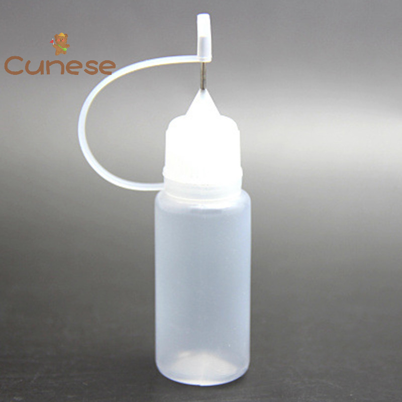 [Cunese ] 10ml Tip Bottle Applicator Bottle สําหรับเครื ่ องมือแต ่ งหน ้ าน ้ ํามันปากแหลมสี [ ใหม ่ ]