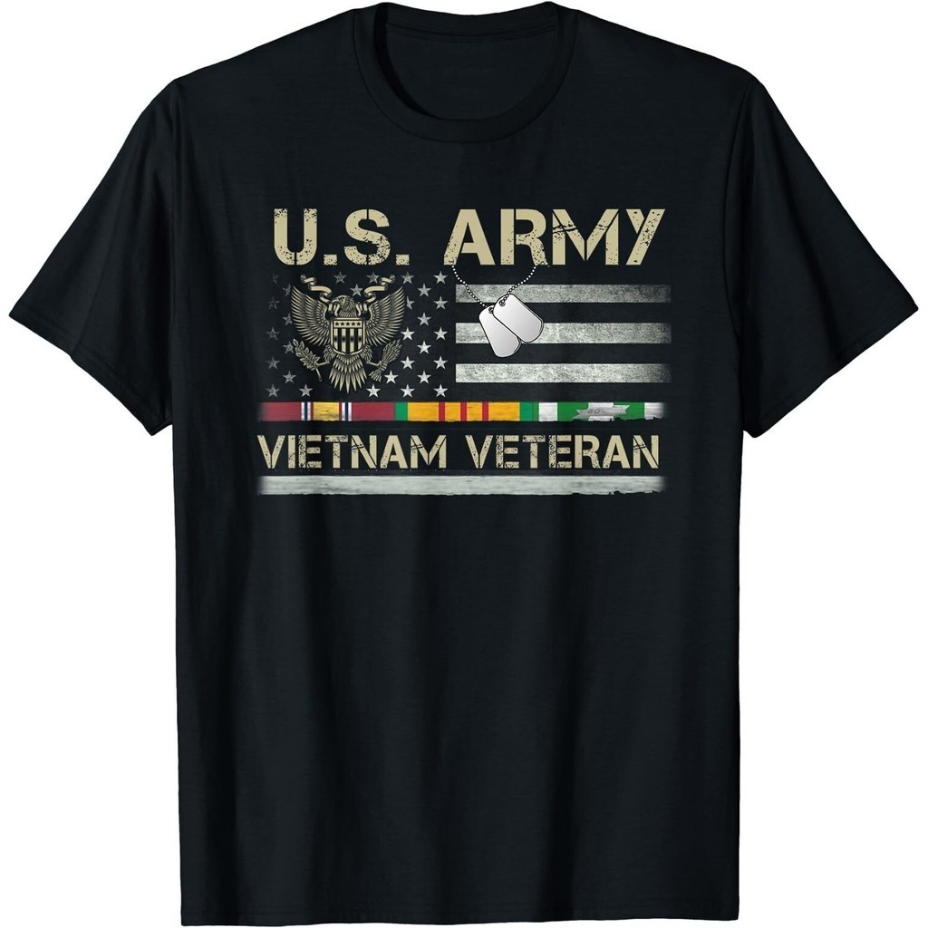 Us Army Vietnam Veteran Usa Flag, Veteran Vietnam Army เสื้อยืด
