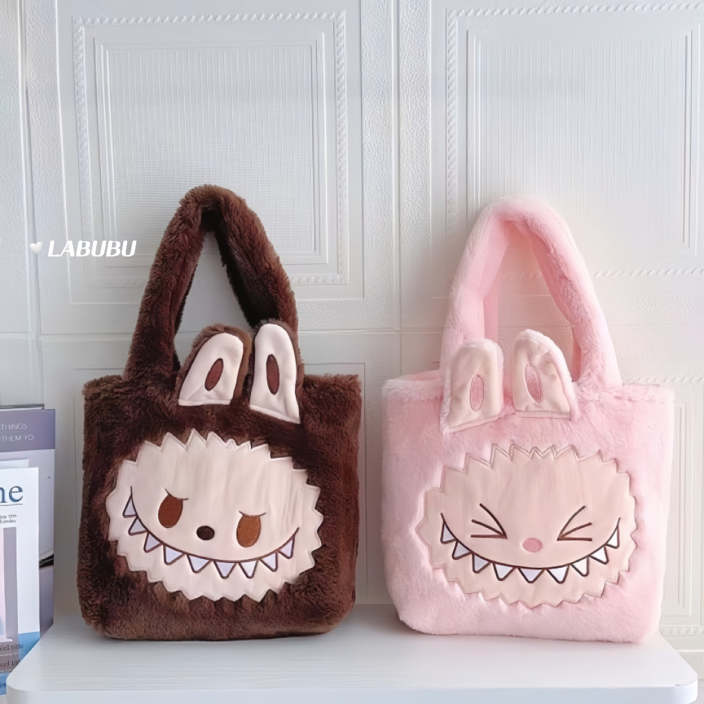 กระเป๋าถือLABUBU The Moster กระเป๋าห้อยน่ารัก การ์ตูน tote bag