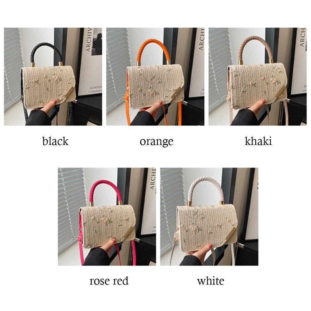 Olvido Straw Bag, Bohemian หวายหญ ้ าทอ Bag, แฟชั ่ น Handmade Braid กระเป ๋ าถือความจุขนาดใหญ ่ สําหรับผู ้ หญิงหญิง