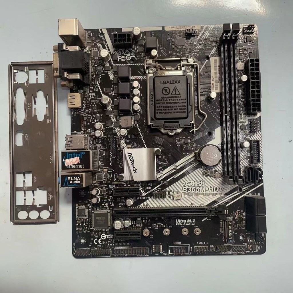[ใช้แล้ว] Asrock B365M-HDV SUPPORT 8TH GEN & 9TH GEN MOTHERBOARD DDR4 RAM M.2 SLOT B365M HDV