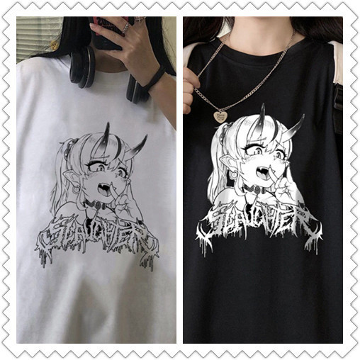 [ส่งเร็วพิเศษ!] TAO SHOP ใหม่เสื้อยืดแขนสั้น เสื้อยืดลายอนิเมะ ผ้ายืด ผ้านุ่ม มีให้เลือก 2 สี ใส่สบา