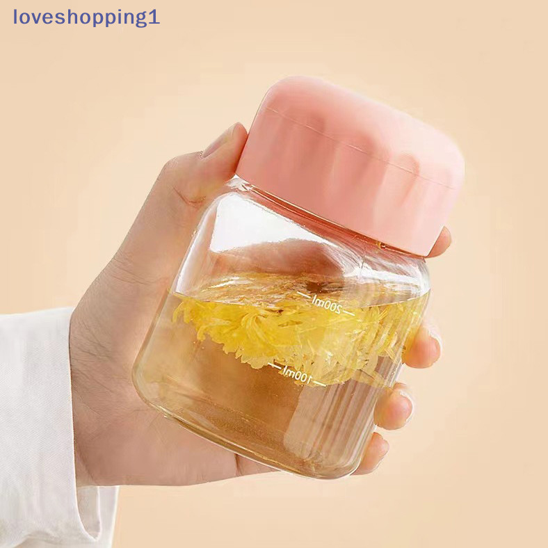 Loveshopping ขวดน้ําแก้วขนาดเล็ก 300 มล. มินิกาแฟน้ําผลไม้ถ้วยชานมพร้อมขนาดพกพาสําหรับเด็กนํากลับมาใช้ใหม่ดื่ม TH