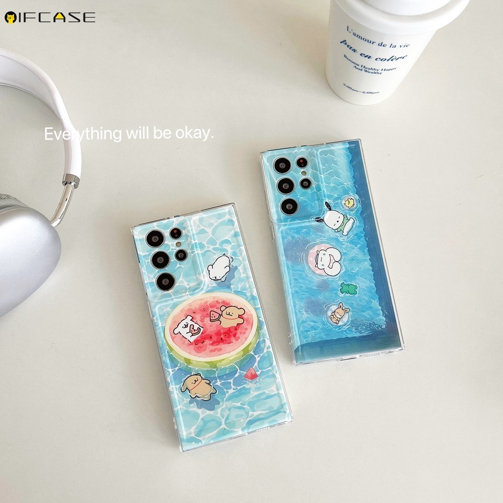 สําหรับrealme X50 X7 Pro Max X3 SuperZoom XT X2 X Narzo 50 30 5G 50A 50iเคสโทรศัพท์น่ารักCinnabar Pochacco Lineสุนัขลูกสุนัขแตงโมการ์ตูนซิลิโคนอ่อนนุ่มปลอกกรณีฝาครอบ