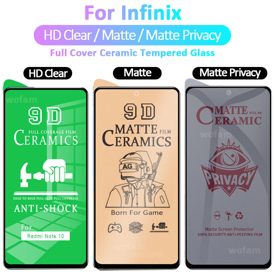 เซรามิค ป้องกันการแอบมอง ความเป็นส่วนตัว พร้อมหน้าจอกระจกนิรภัย เนื้อแมตต์ iPhone 16 15 14 13 11 12 Pro Max XR X XS Max 6 6S 7 8 Plus SE 2020