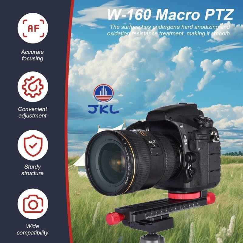 สต็อกใหม่all Metal Wormdrive Macro Rail Fine Focus Focusing Arca / Lever Clamp Compatible