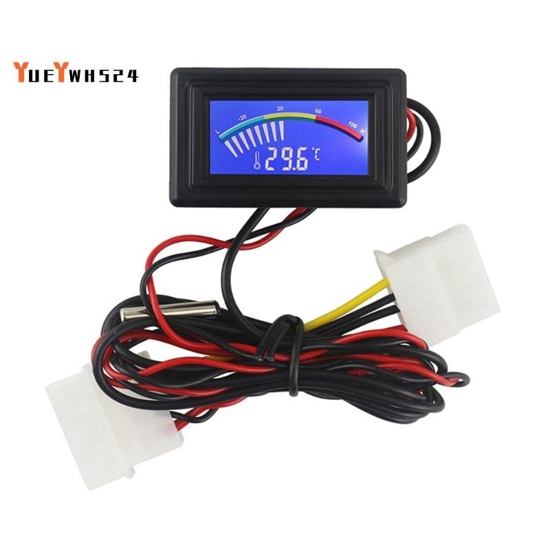 yueywh524DC4-25V เครื่องวัดอุณหภูมิดิจิตอล NTC10K โลหะ Probe C/F USB อุณหภูมิเครื่องตรวจจับเครื่องทดสอบ LCD Analog Indoor Aquarium