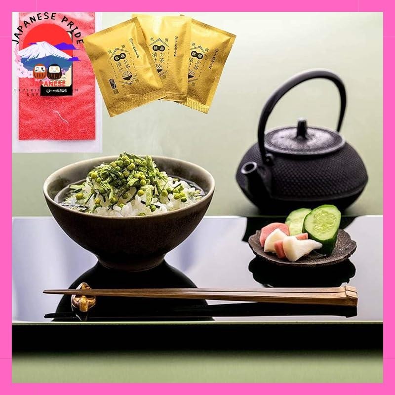 【Direct from Japan】 Popular Green Teas Gion Tsujiri Kyoto Uji Tea Matcha Ochazuke Pappa 27g (9g x 3 