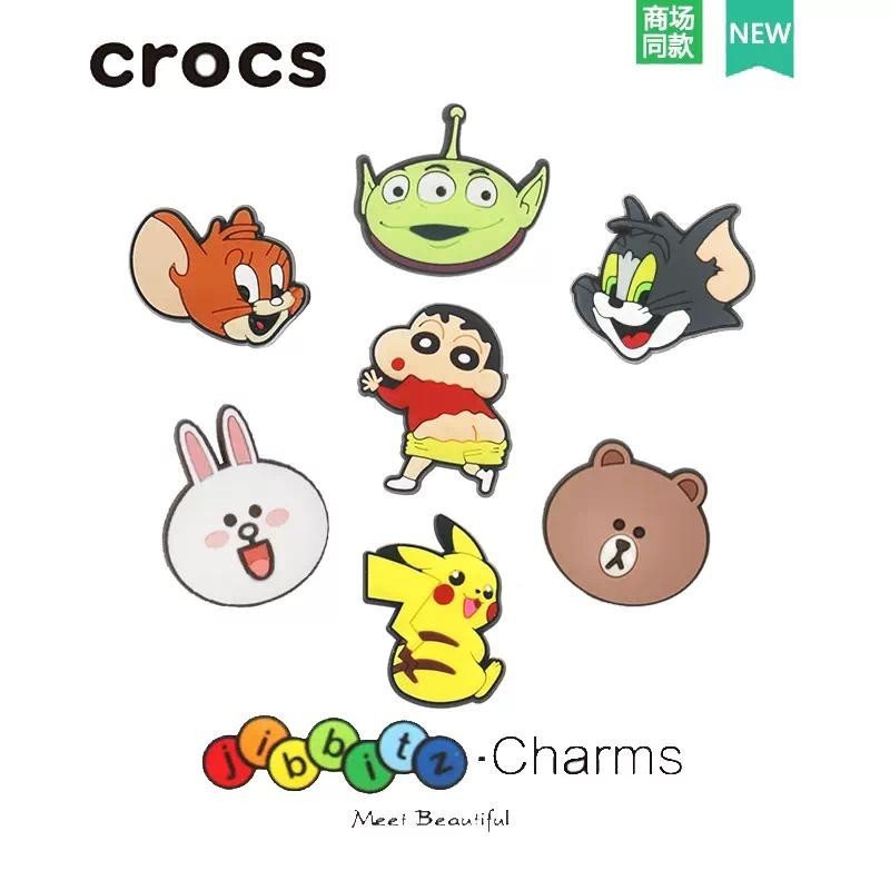 Jibbitz หัวเข็มขัดการ์ตูนเหมาะสําหรับ Crocs รองเท้าหัวเข็มขัด Crayon Xiaoxin น่ารัก Pvc รองเท้าชายหาดอุปกรณ์เสริม