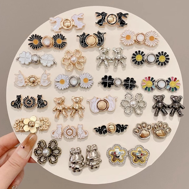 ชุด4คู่กางเกงเอวเข็มกลัดปรับขนาดกางเกงยีนส์เอวหัวเข็มขัดแฟชั่น หมุด สําหรับเสื้อผ้าเอวกระโปรงอุปกรณ์เสริม - รูปที่ 2