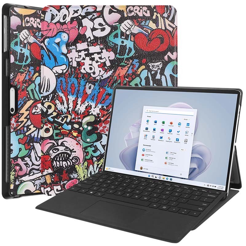 Kick stand case สําหรับ Microsoft Surface Pro 11 PU หนังฝาครอบ SurfacePro 10 9 cover SurfacePro11 Pro10 Pro9 ป้องกันกรณีผู้ถือ