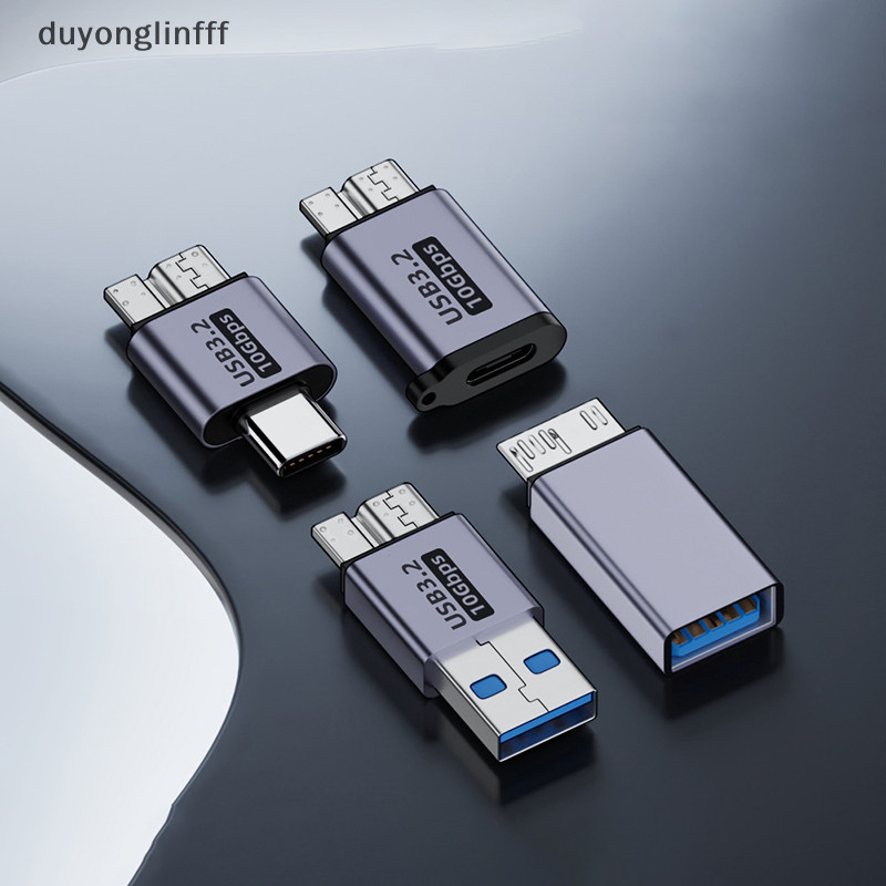 (duyonglinfff) อะแดปเตอร์ USB A/C ถึง Micro B 3.0 10Gbps Super Speed Data Sync Converter สําหรับ Macbook Pro Samsung Type C ถึง Micro B อะแดปเตอร์ใหม่