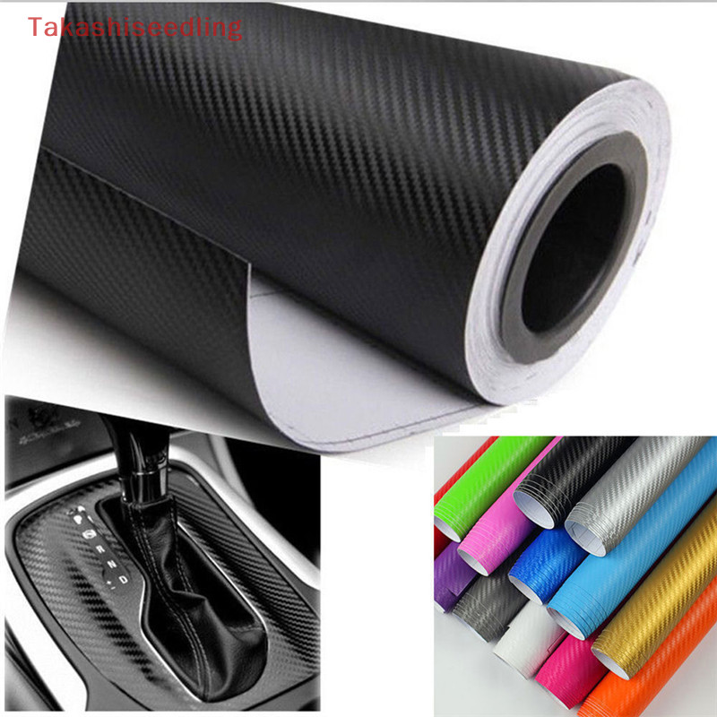 (Takashiseedling) 3d Carbon Fiber Matte Vinyl Film Car Sheet Wrap Roll Sticker Decor Multi Sizes 3d คาร์บอนไฟเบอร์ Matte ไวนิลฟิล์มแผ่นรถห่อม้วนสติกเกอร์ตกแต่งหลายขนาด 1 PC