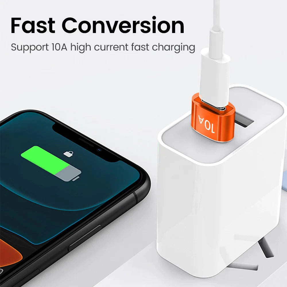 USB2.0 ถึงอะแดปเตอร์ Type C USB-C otg Fast Charging Connector Type C ชาย USB หญิงแปลง OTG 10A สําหรับแล็ปท็อปสมาร์ทโฟน thumbnail 7
