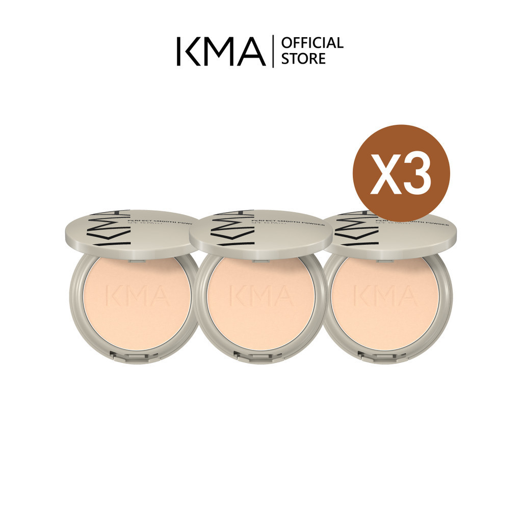 [3ชิ้น ถูกกว่า] KMA แป้งผสมรองพื้น เนียนกริบ SPF 15PA+++ Perfect Smooth Powder