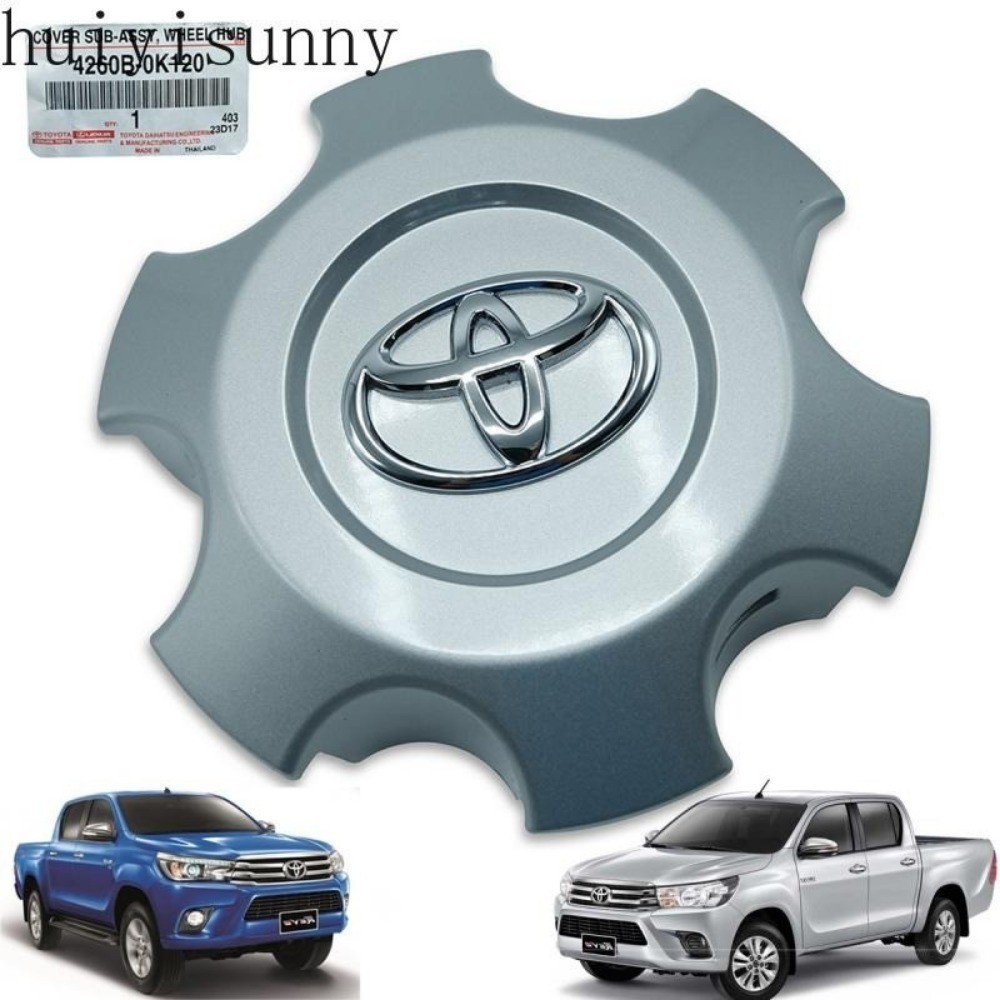 Hys 1 ชิ้น ฝาครอบดุมล้อรถยนต์ Toyota Silver Center Cap Toyota Hilux Revo 2015-2019 รถกระบะสินค้าราคาถูกคุณภาพดีหมวกศูนย์รถยนต์
