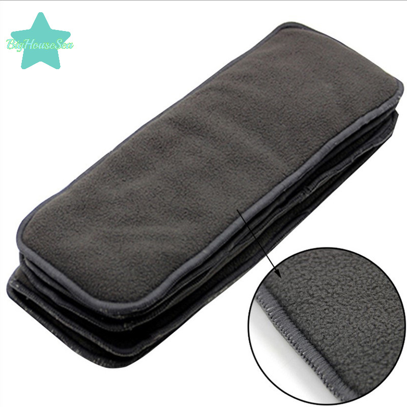 [BigHouseSea] ผ้าอ้อมผู้ใหญ่ซักได้ 5 ชั้นผ้าถ่านไม้ไผ่ผ้าอ้อมซับในใส่แผ่นรองใหม่ - รูปที่ 6