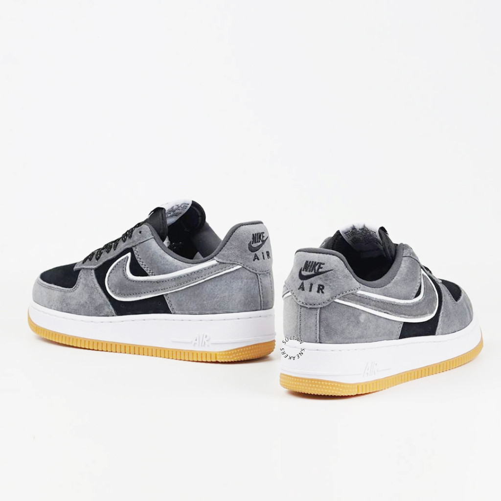 Sepatu Nike Air Force 1 low dark Wolf Grey คอลเลกชันสะท้อนแสง