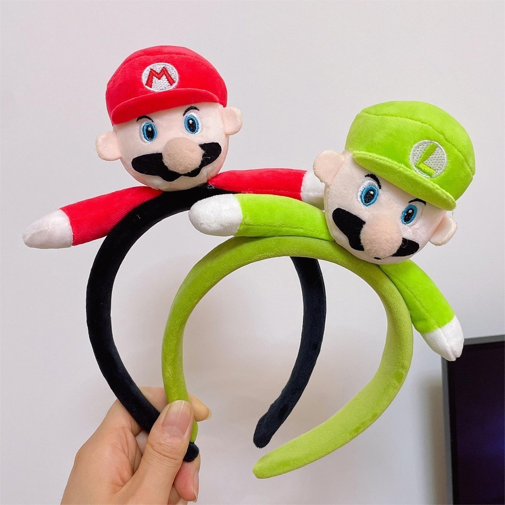 Super Mario ที่คาดผมการ์ตูนอะนิเมะ Louis Ki เกม Headwear สีแดงสีเขียว Mario Headwear
