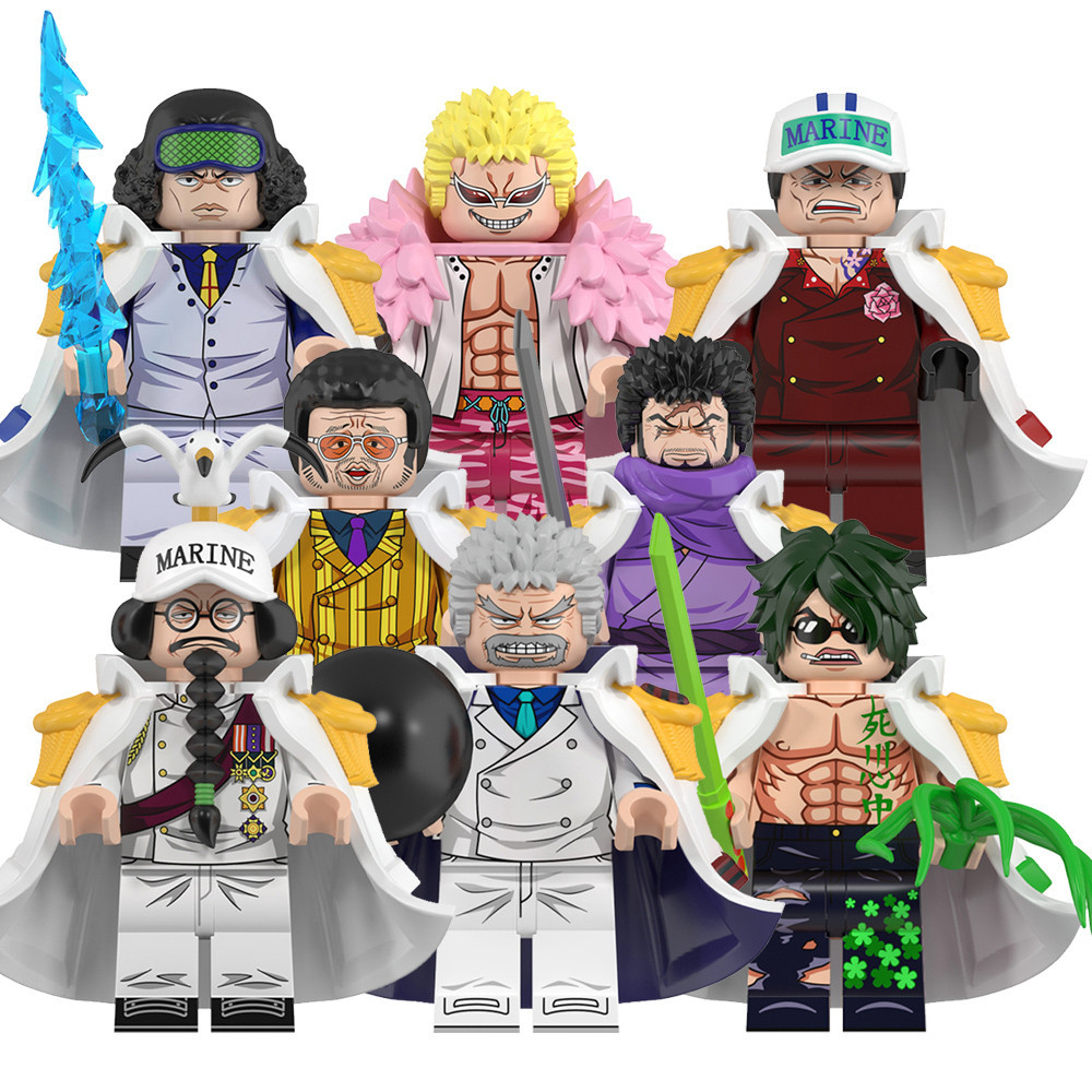 อะนิเมะชิ้นลิงโดflamingo Kohza Aramaki Borsalino Sakazuki Sengoku Issho คอลเลกชันทั่วไป Mini Building Blocks รูปของเล่นเด็กของขวัญ