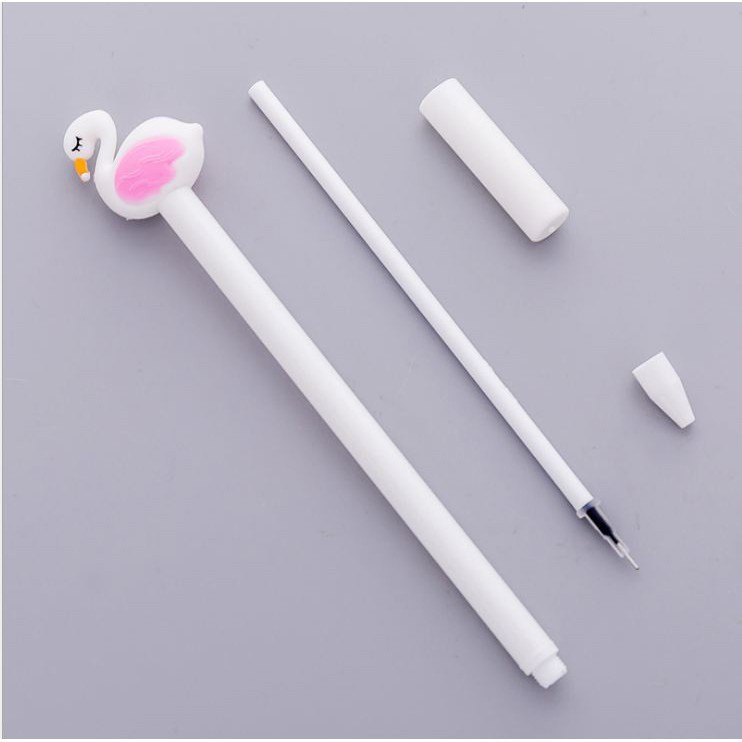 HH Flamingo Character Pen Cute Stork Character Gel Pen School Office Stationery ATK 3D Pen