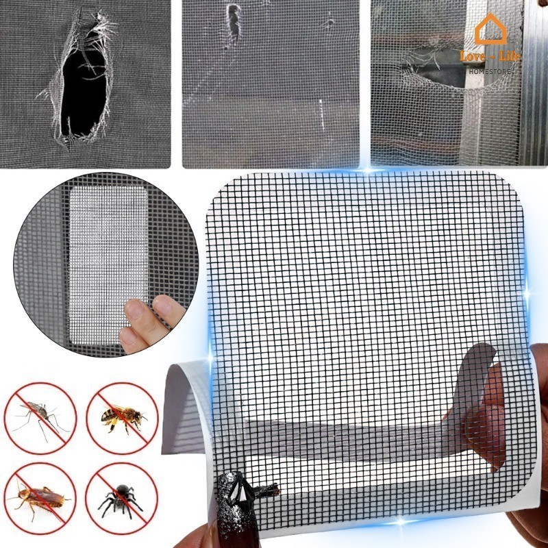 20 Pes/Set Summer Anti ยุง Screen Window Repair Tapes - Cuttable Door Window Net Broken Holes Patch