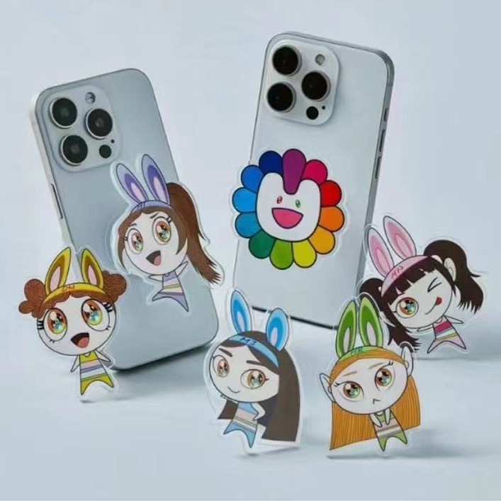 Kpop Idol NJNS Murakami ที่วางโทรศัพท์อะคริลิค Telescopic Support Griptok