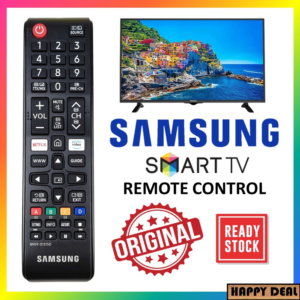 BN59-01315D SAMSUNG SMART LED TV รีโมทคอนโทรล REPLACEMENT Netflix Prime Video