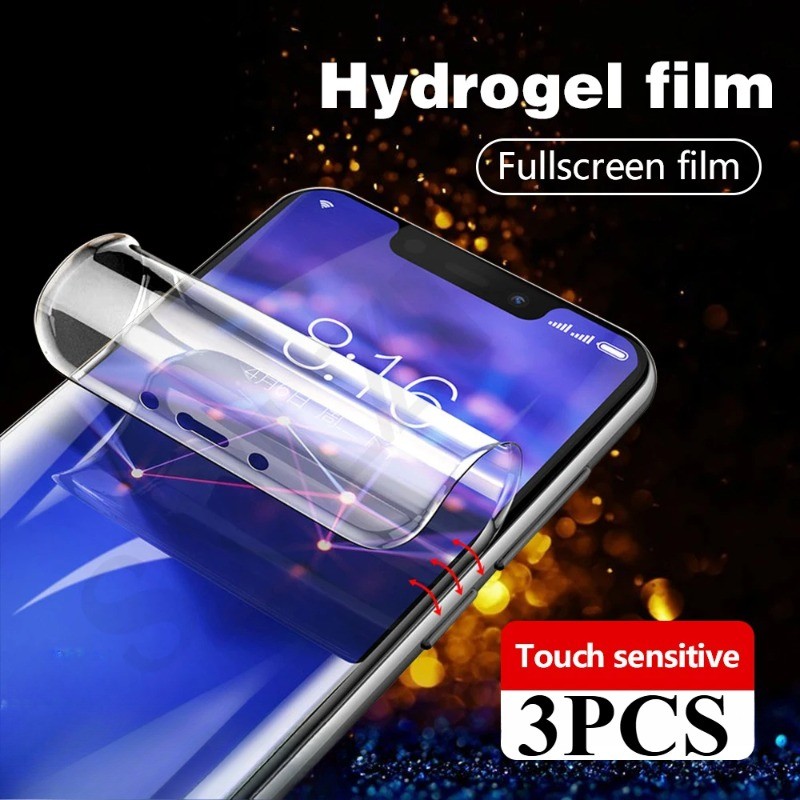 3 ชิ้น 600D HD Clear Soft Hydrogel ฟิล์ม Anti Blue Light กันฝุ่นโทรศัพท์ป้องกันหน้าจอสําหรับ BLU Bol
