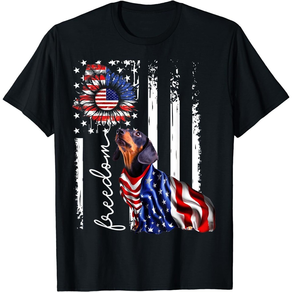 เสื้อยืด Weiner Dachshund Dog Freedom