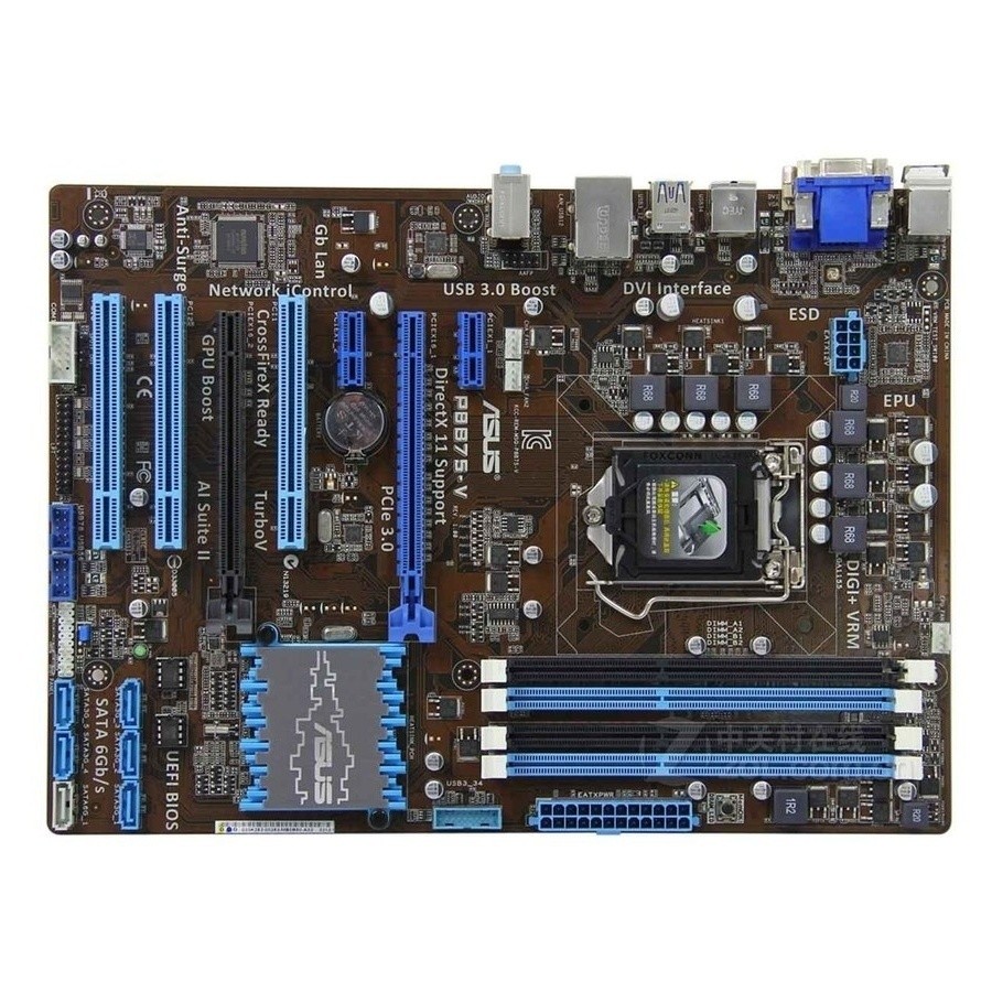 เมนบอร์ด ASUS P8B75-V รองรับซ็อกเก็ต Intel 1155 รุ่นที่ 2-3 i3 i5 i7 e3 1230 V2 CPU หน่วยความจำรุ่นท